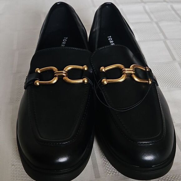 Torrid Women's Black Loafers with Gold Accent - Picture 13 of 16